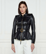 Кожаная куртка Elisabetta Franchi - черный(GD46Z51E2)