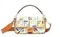 Сумка Fendi из холщовой ткани бежевого цвета Baguette