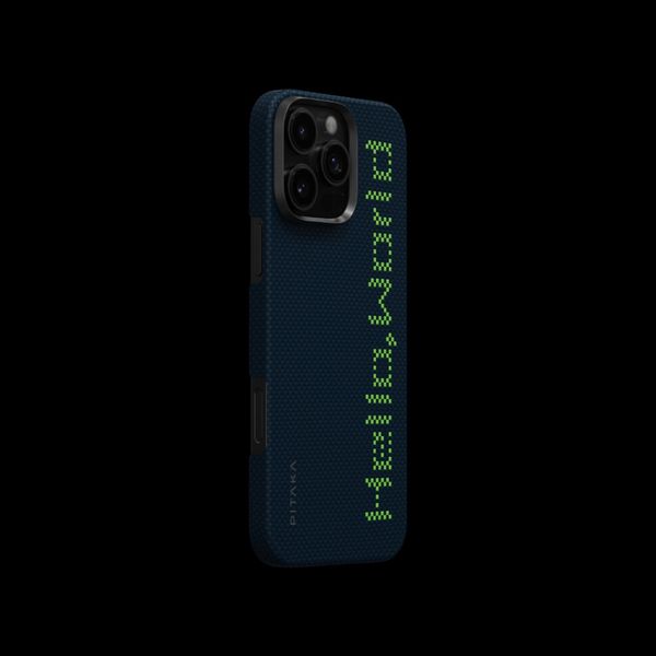 Чехол Pitaka Tactile Woven (Lumintex Edition) для iPhone 16 Pro, Привет Мир | Hello World