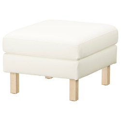 IKEA SALTSJÖBADEN  (ИКЕА САЛТШЁБАДЕН)  -  Чехол для пуфа-подставки - Blekinge белый