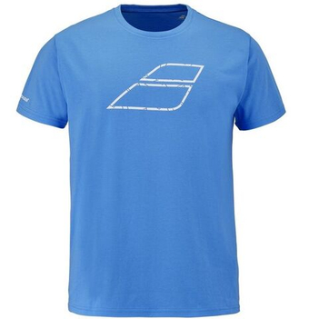 Футболка для мальчика теннисная Babolat Exercise Cotton - malibu blue