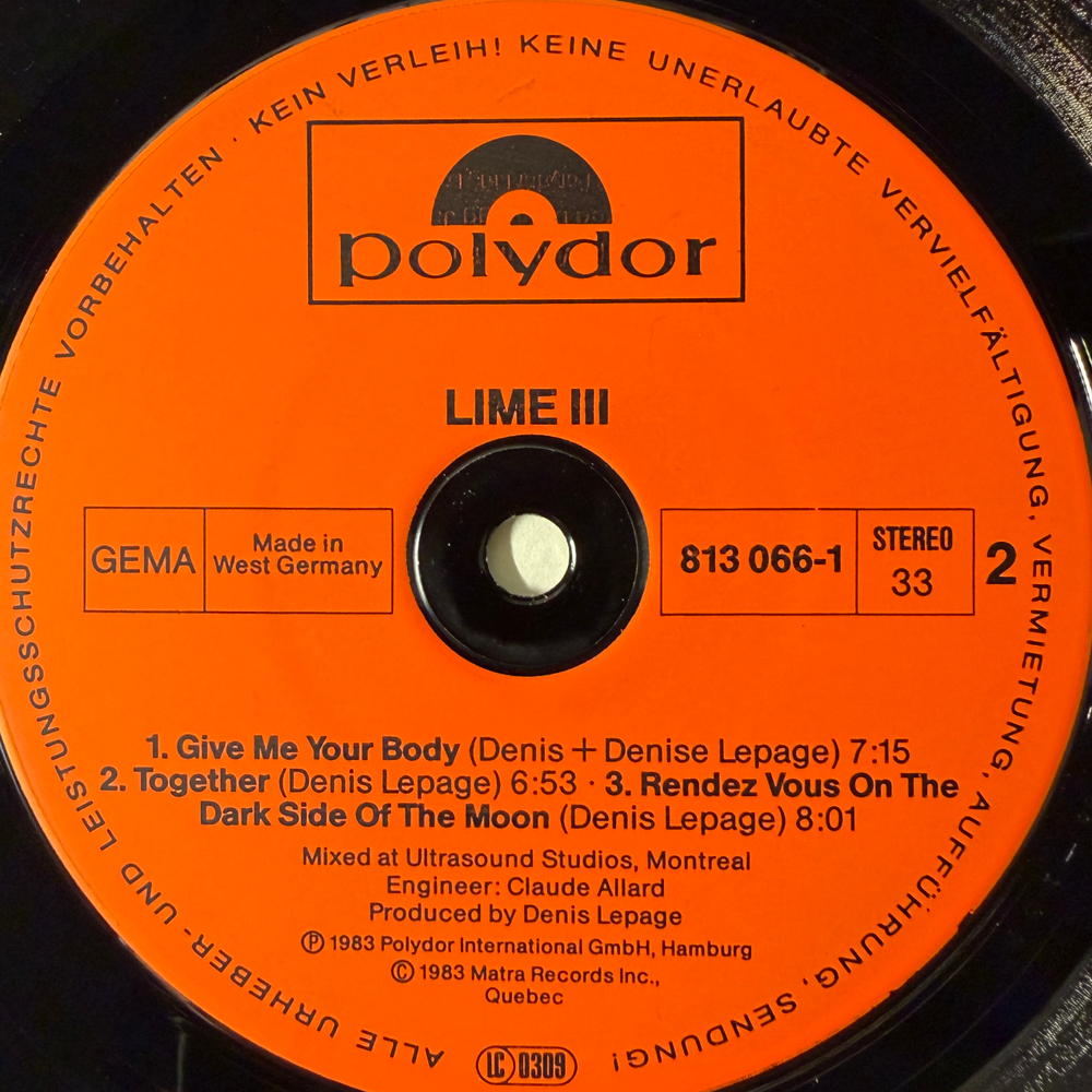 Lime – Lime 3 (Германия 1983г.)