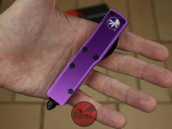 Нож Microtech UTX-85 S/E - фиолетовая рукоять, стандартный клинок, сатин + запчасти RK-397
