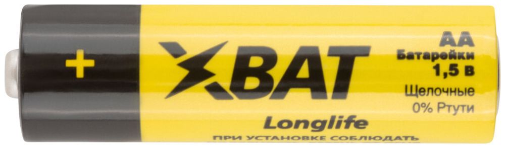 LR6-4BPC Батарейка щелочная, 1.5 В, тип АА (4 шт./уп) ХВАТ---