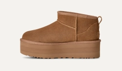 UGG Угги на платформе Classic Ultra Mini, каштановый
