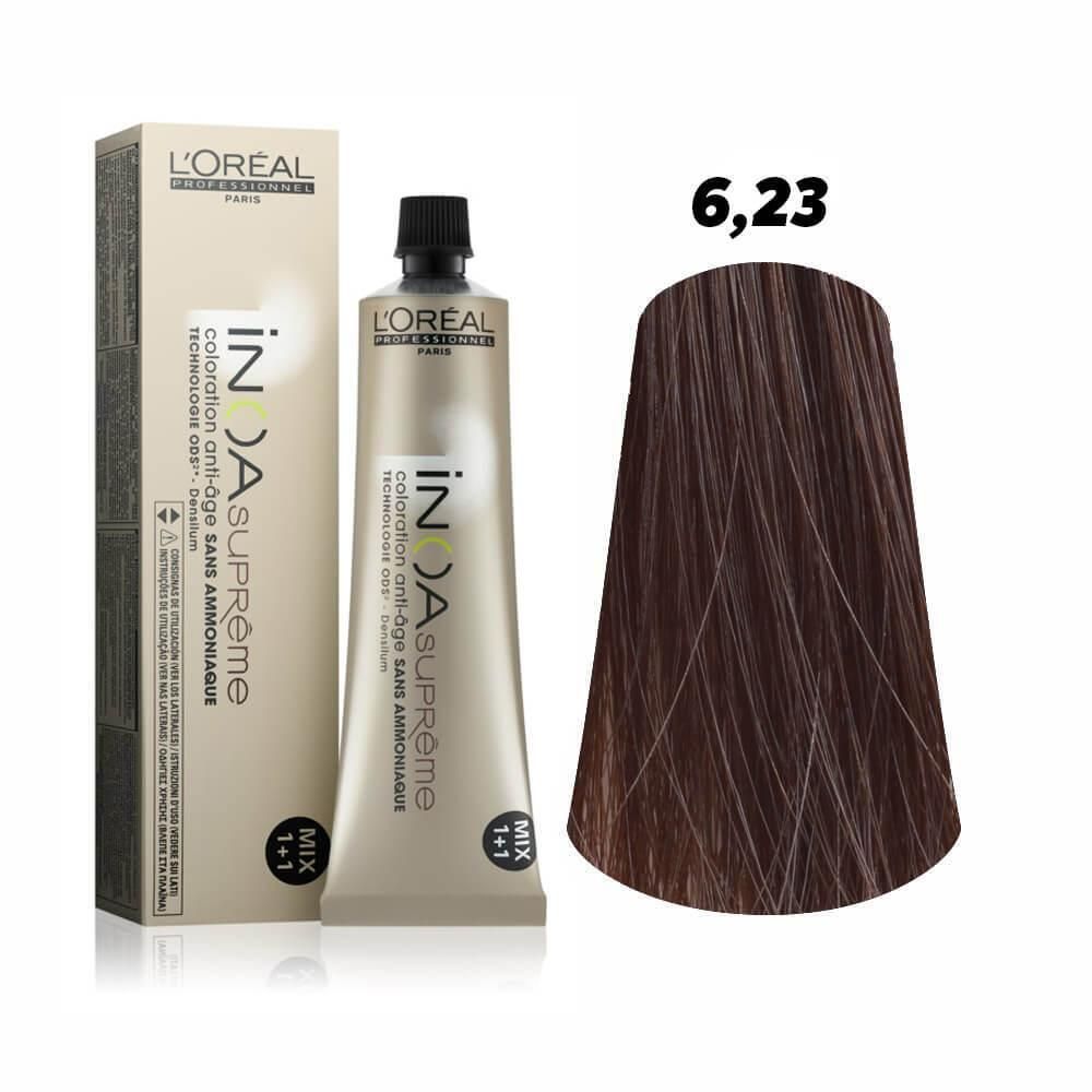 L'Oreal Professionnel Inoa Suprime 6.23 Темный блондин перламутровый золотистый 60мл
