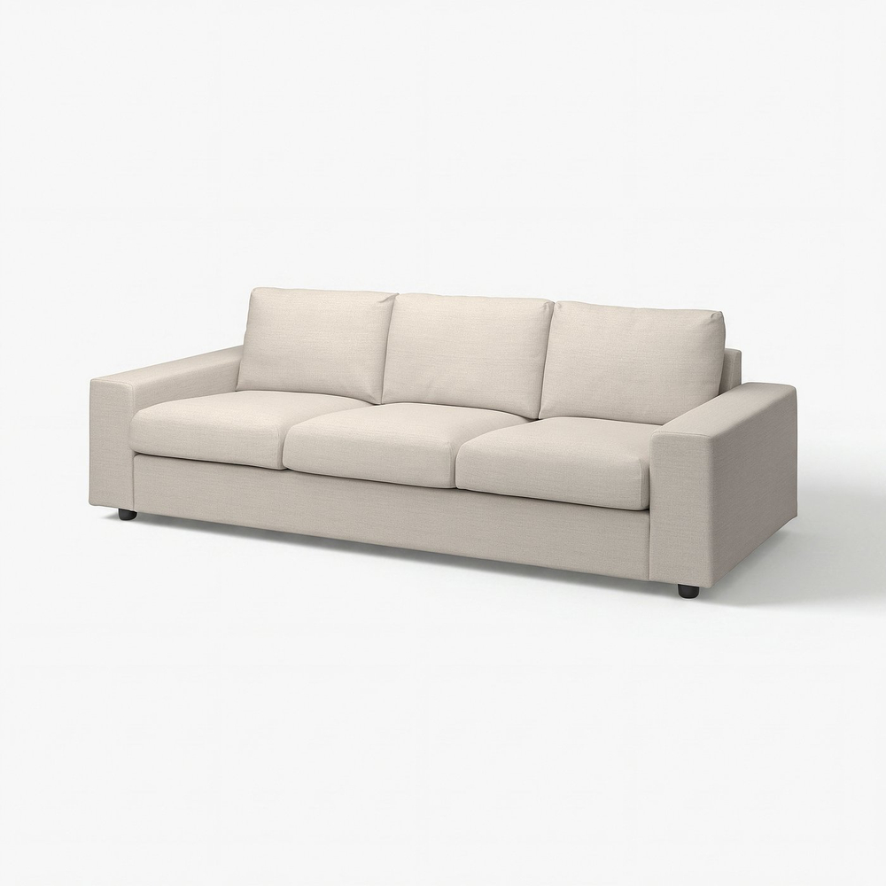 IKEA VIMLE  (ИКЕА ВИМЛЕ)  -  Чехол на диван 3-местный с широкими подлокотниками - Гуннаред бежевый