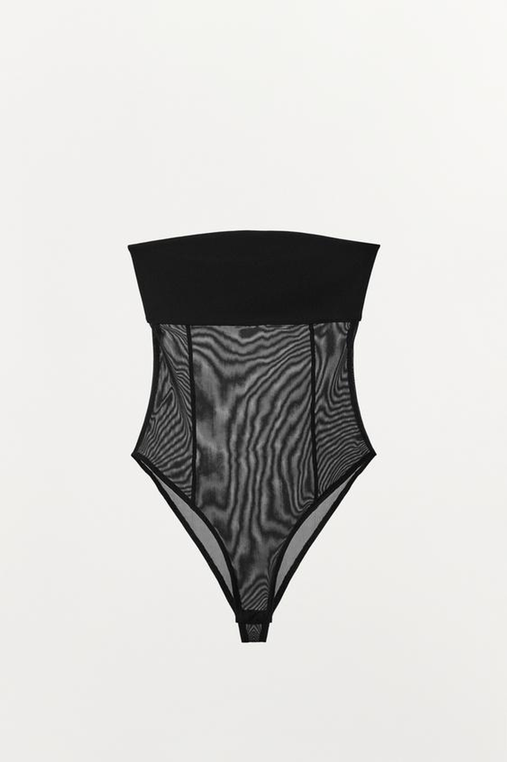 БОДИ С КОНТРАСТНЫМ ТЮЛЕВЫМ БАНДАЖОМ - ZARA