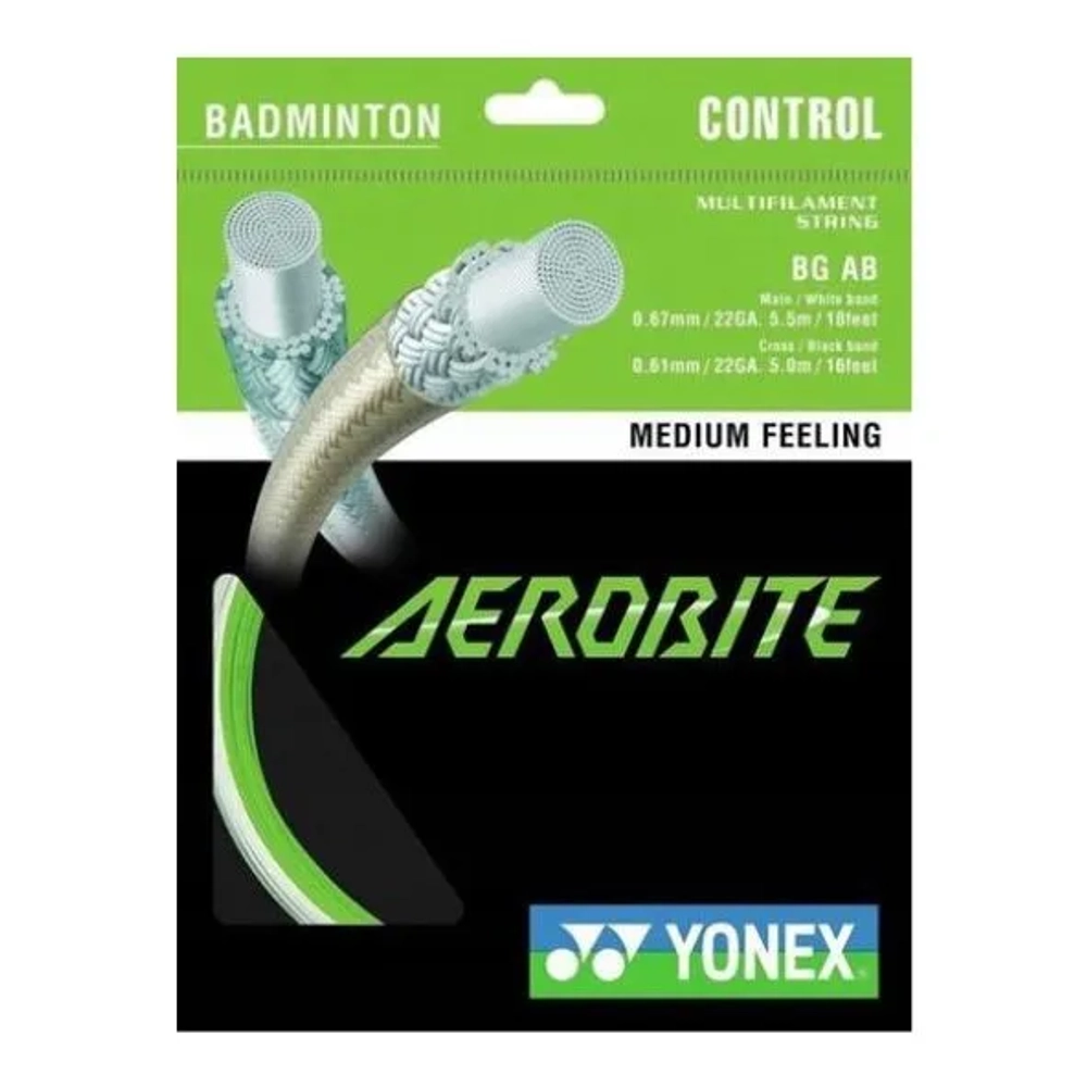 Струны для бадминтона Yonex Aerobite (10 m) - white/green