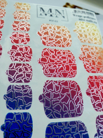 Плёнки для педикюра Wraps stickers SF-63 (комбинированные с фольгой)