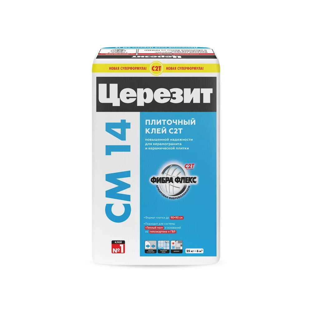 Клей для плитки керамической и керамогранита Ceresit CM 14 Extra 25 кг