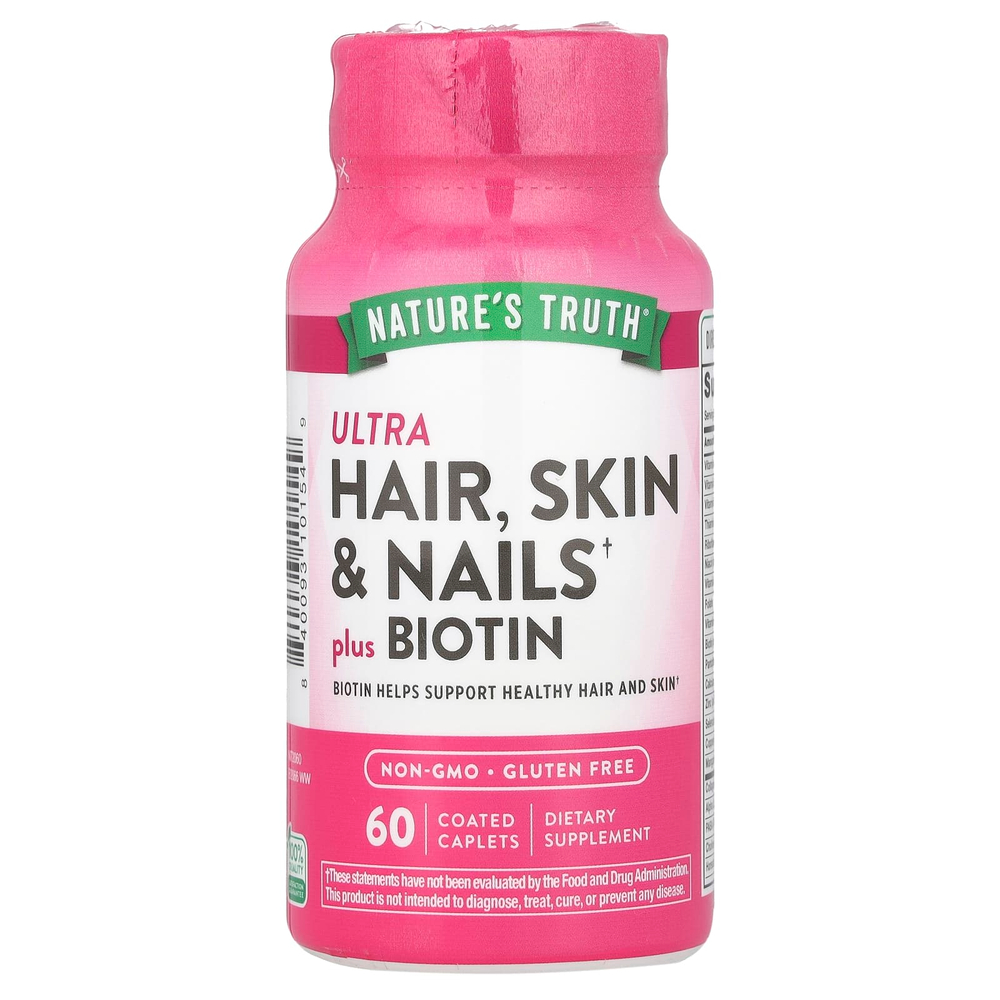 Nature's Truth, Ultra Hair, Skin & Nails плюс биотин, 60 капсул в оболочке