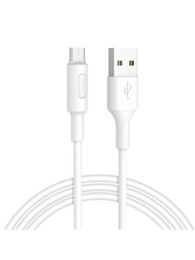 HOCO X25 USB (m)-microUSB (m) 1м 2.0A ПВХ белый