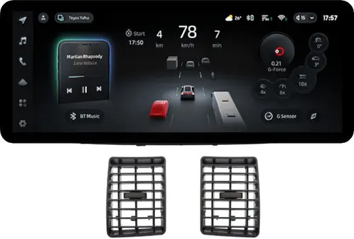 Магнитола для Toyota Corolla 120 2000-2007 (рамка черная с воздуховодами) - Teyes CC4PRO монитор 12.3" 2K QLED + рамка 9, Android 13, Быстрейшая, Snapdragon 778G, ИИ, CarPlay, DSP, 4G SIM-слот