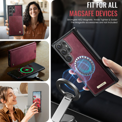Чехол-кошелек CaseMe 2 in 1 MagSafe Samsung Galaxy S23 Ultra