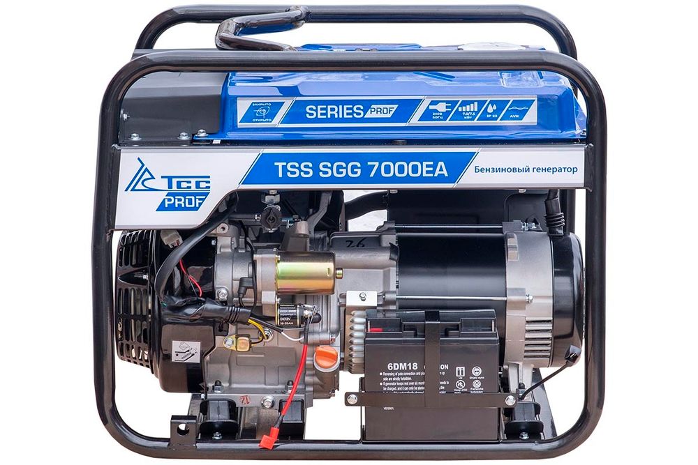 Бензогенератор TSS SGG 7000EA - [7 кВт / 30.5 А] эл. старт, АКБ