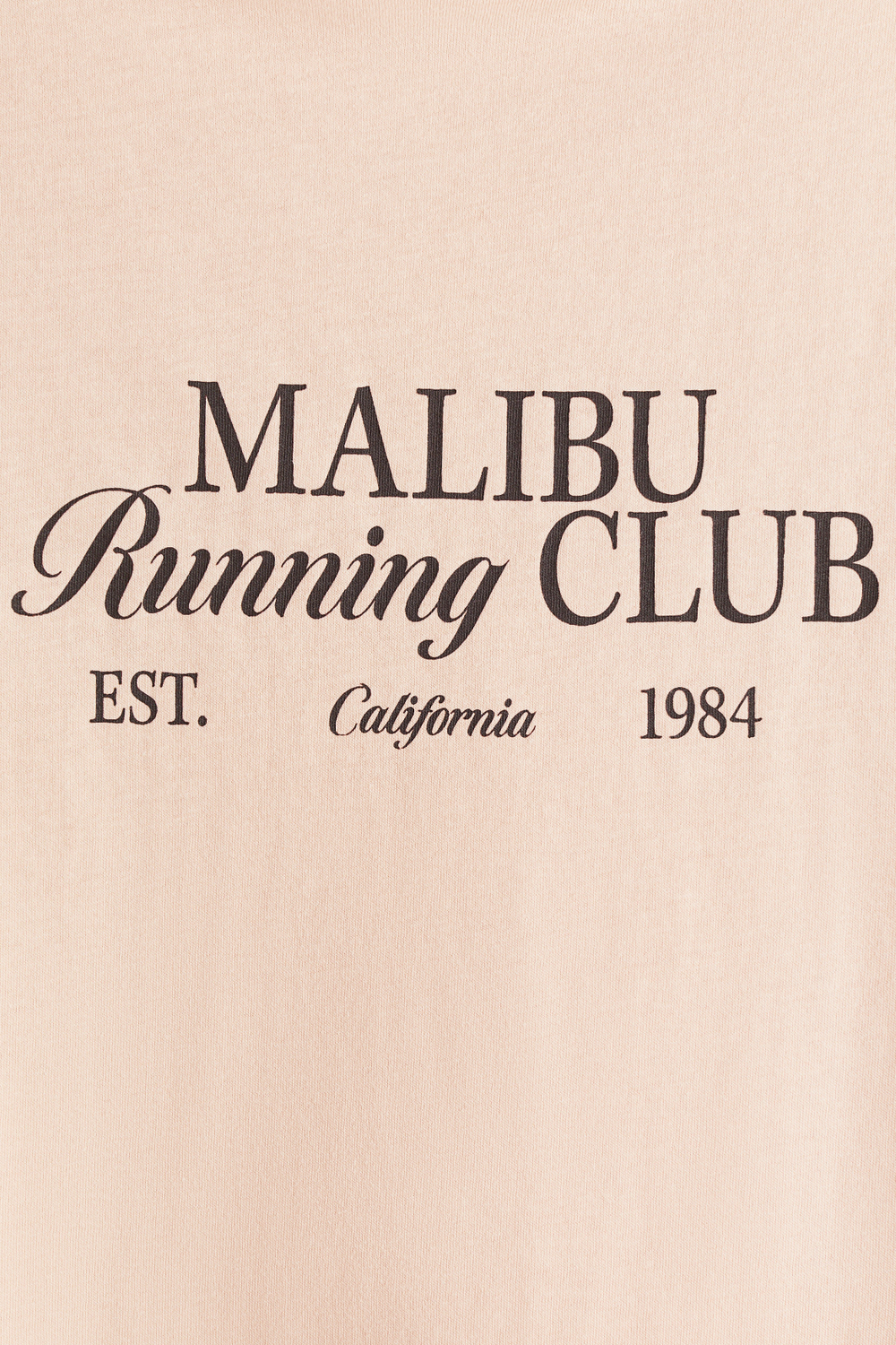 Футболка с принтом — Персиковый/Malibu Running Club - H&M