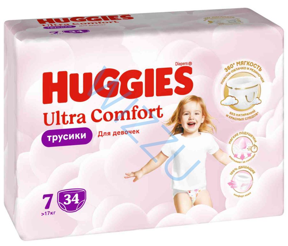 Трусики-подгузники Huggies ДЕВ 7 (> 17 кг) 34 шт