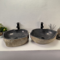 Раковина из речного камня ПАРА! RS-63838 54x47x15 2шт 0127
