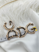 Декоративный пришивной элемент ДГ. золото с черной эмалью