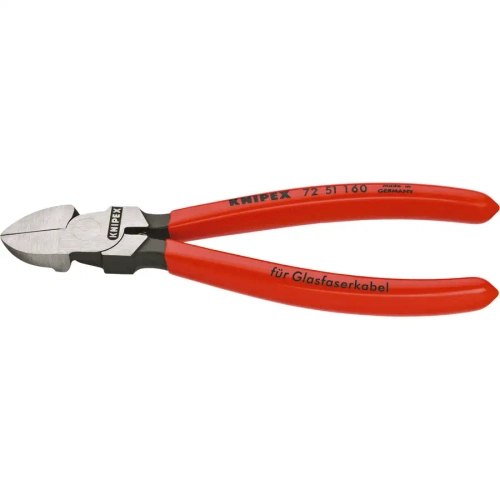 Кусачки боковые для световодов оптоволоконного кабеля 160 мм Knipex 72 51 160
