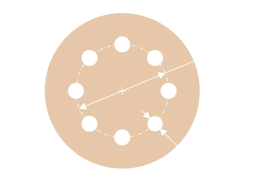 Диск клетированный 125 (8 отверстий)