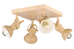 Светильник Sfera Sveta 86007/4C WOOD, 4×40 Вт, древесный