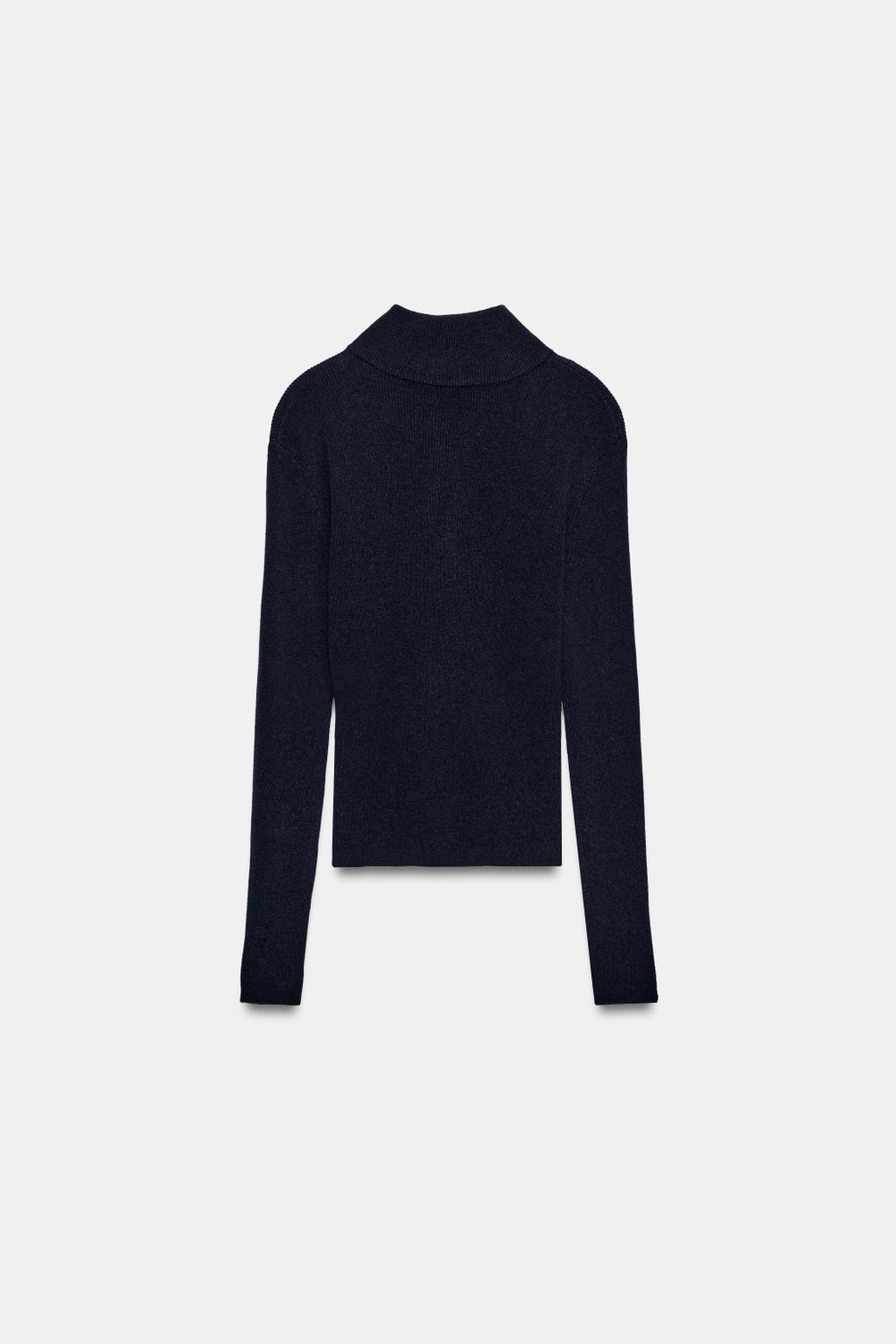 ZARA СВИТЕР ИЗ 100% ШЕРСТИ НА МОЛНИИ, МОРСКОЙ СИНИЙ
