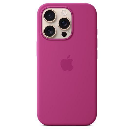 Чехол Silicone Case MagSafe для iPhone 16 Pro Фуксия