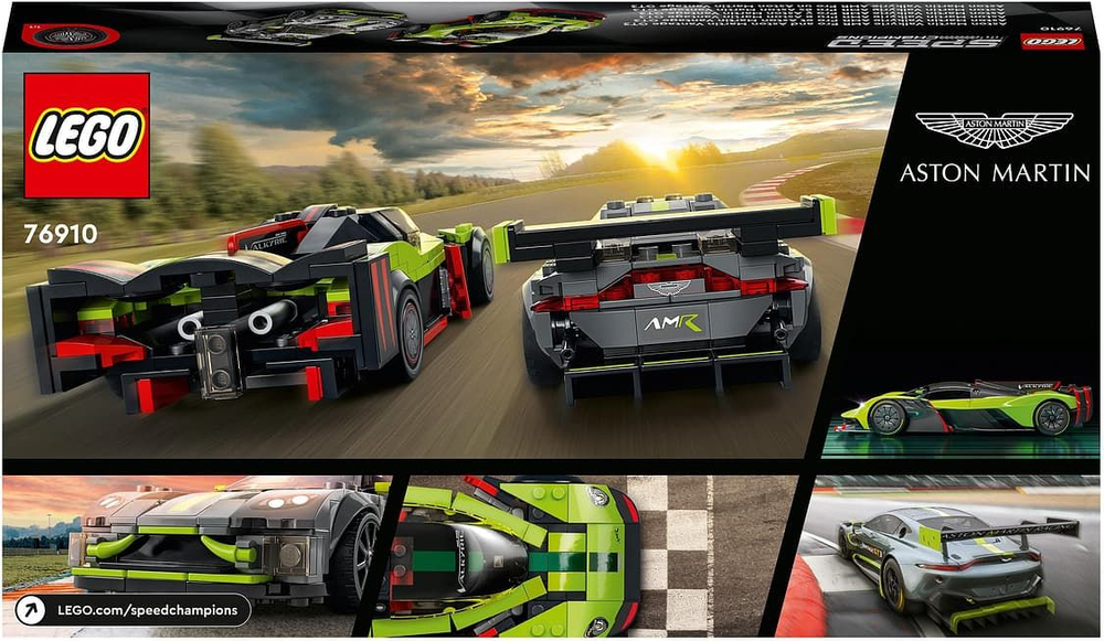 Конструктор LEGO Speed Champions 76910 Aston Martin Valkyrie AMR Pro и Aston Martin Vantage GT3, деталей 592 шт.