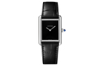 CARTIER TANK DE Quartz Movement Women"s Watch Watch 33.7*25.5mm 33.7*25.5mm Black Dial Crocodile Leather Strap