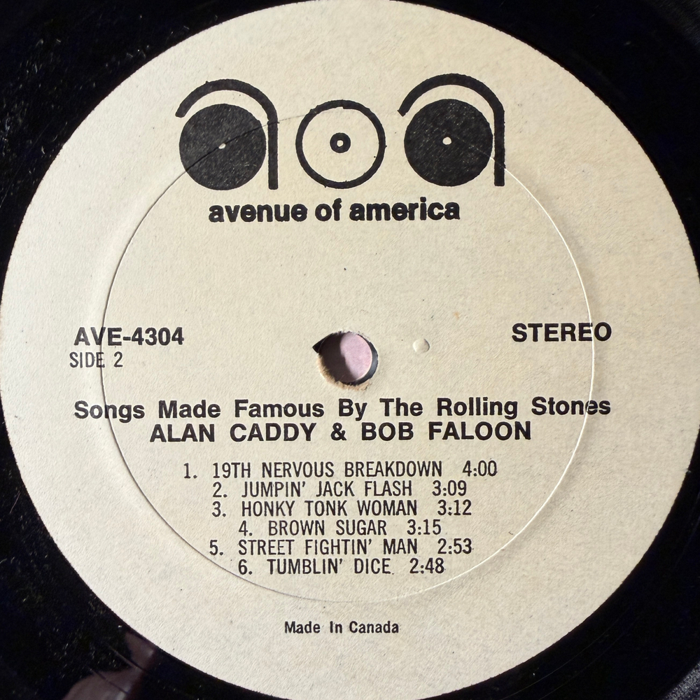 Alan Caddy And Bob Faloon ‎– Songs Made Famous By The Rolling Stones (Канада)Т
