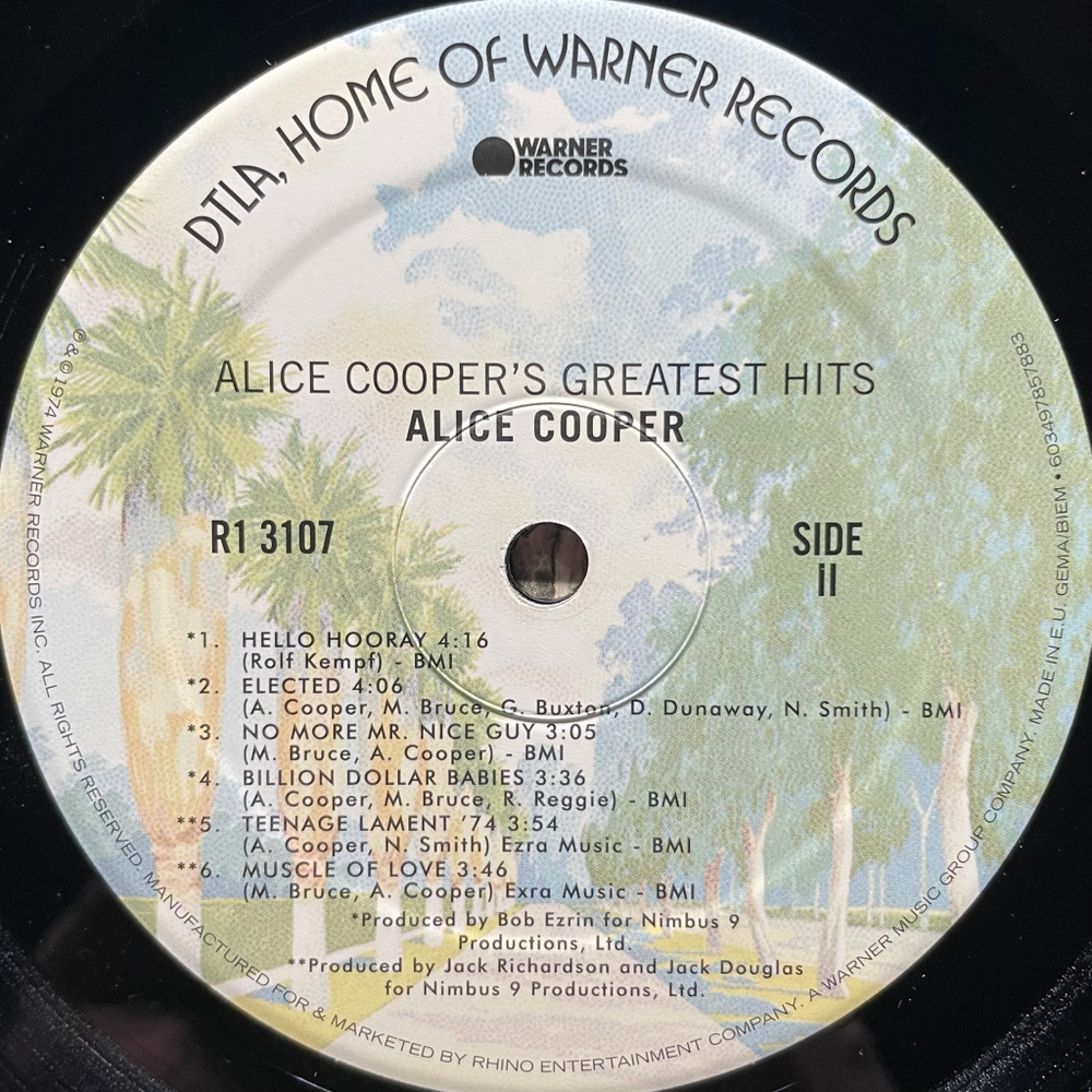 Alice Cooper ‎– Alice Cooper's Greatest Hits (Европа 2018г.) Т