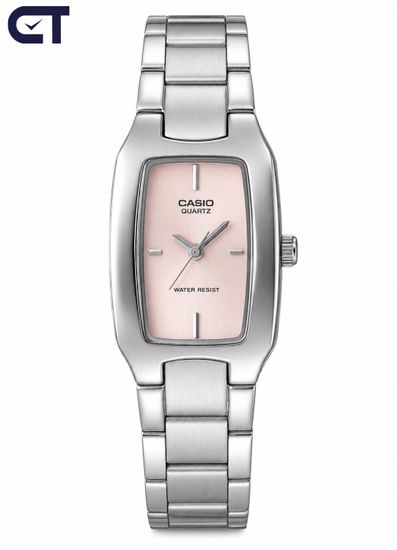 CASIO LTP-1165A-4C CASIO Collection женские наручные часы — изящный прямоугольный корпус, стальной браслет и винтажная геометрия
