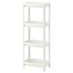 IKEA VESKEN  (ИКЕА ВЕСКЕН)  -  Стеллаж для ванной - белый 37x23x101 см