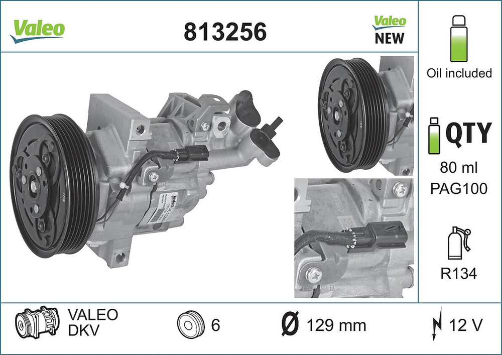 VALEO - 813256-VAL - Compressor, air conditioning