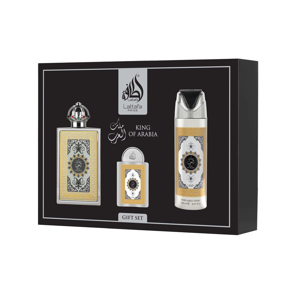 Lattafa Pride King Of Arabia EDP 100 ml + EDP 20 ml + DEO VAPO 200 ml (unisex) 1 pcs