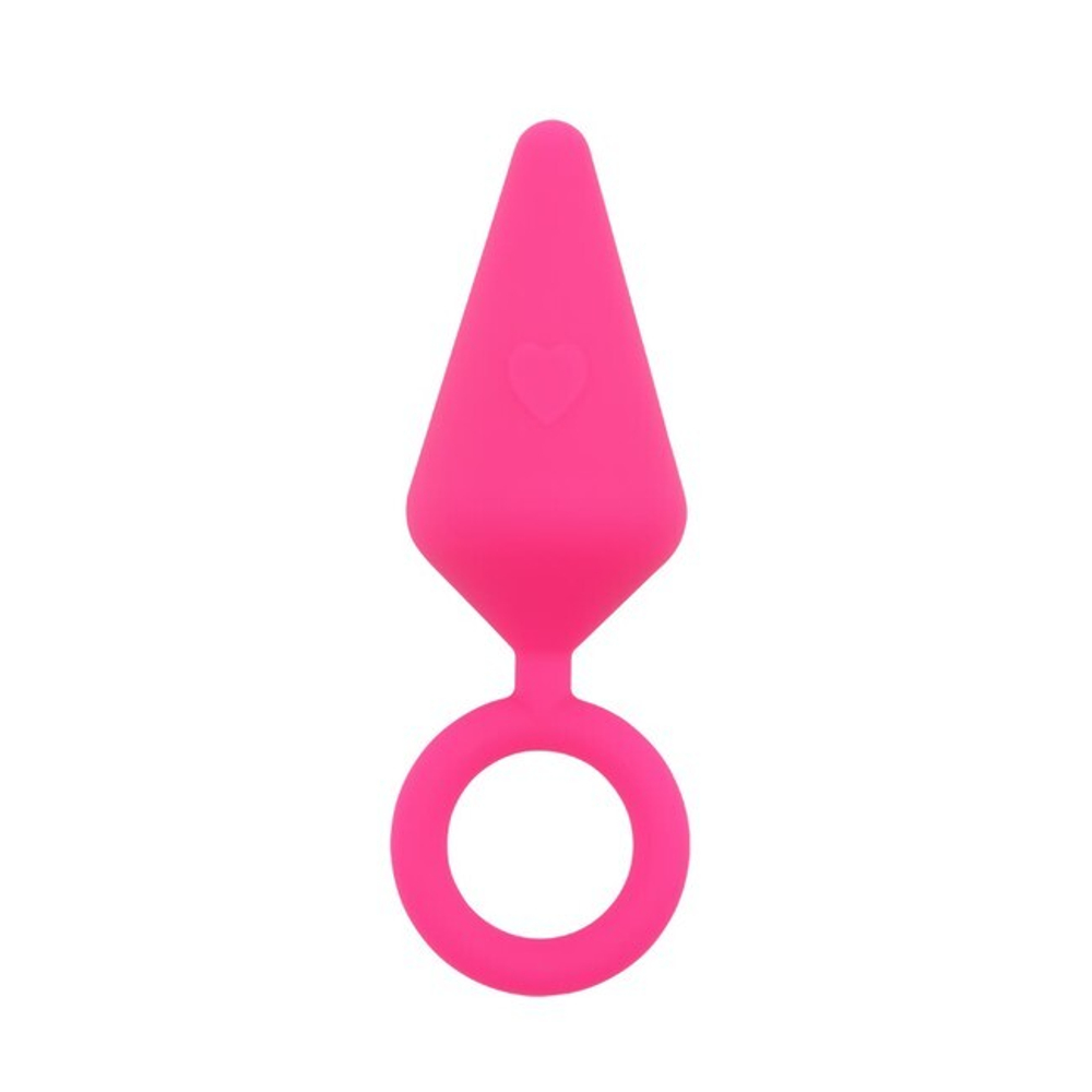 Анальная пробка с кольцом Candy Plug S-Pink (Цвет: розовый)