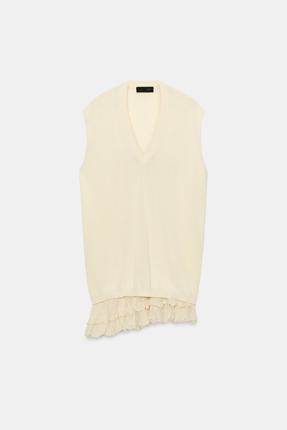 КОМБИНИРОВАННЫЙ УДЛИНЕННЫЙ ЖИЛЕТ — ZARA