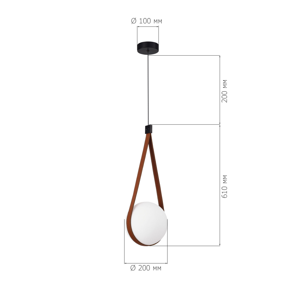 Светильник подвесной MOONBAG E27 1х60W
