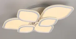 Люстра потолочная светодиодная Rilon 9331/2*3 WT, 204 Вт, белая