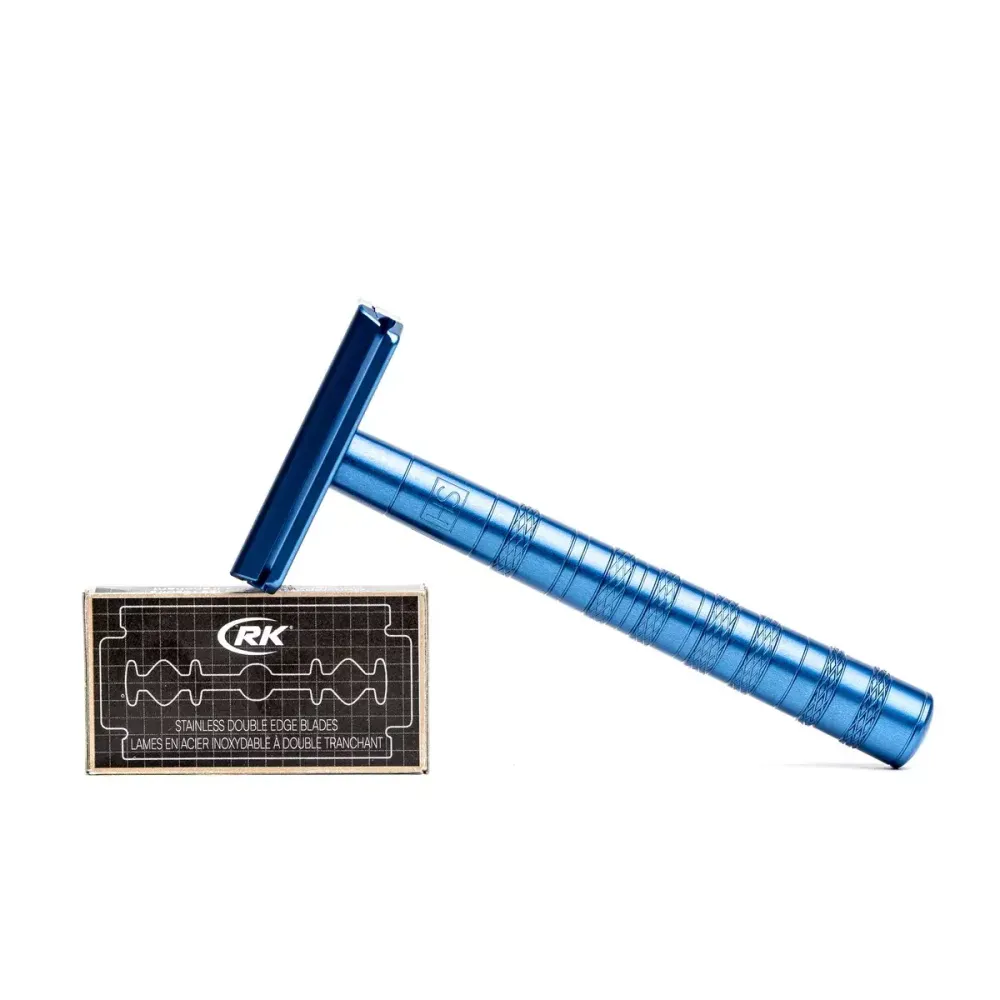 Т-образная бритва Henson Shaving AL13 синяя Mild (HS-AL-SB-03-MLD-5) 2