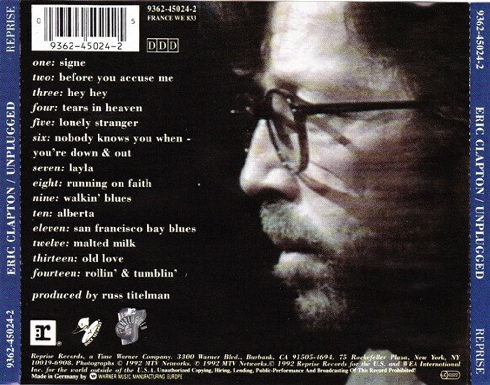 Eric Clapton. Unplugged (CD)
