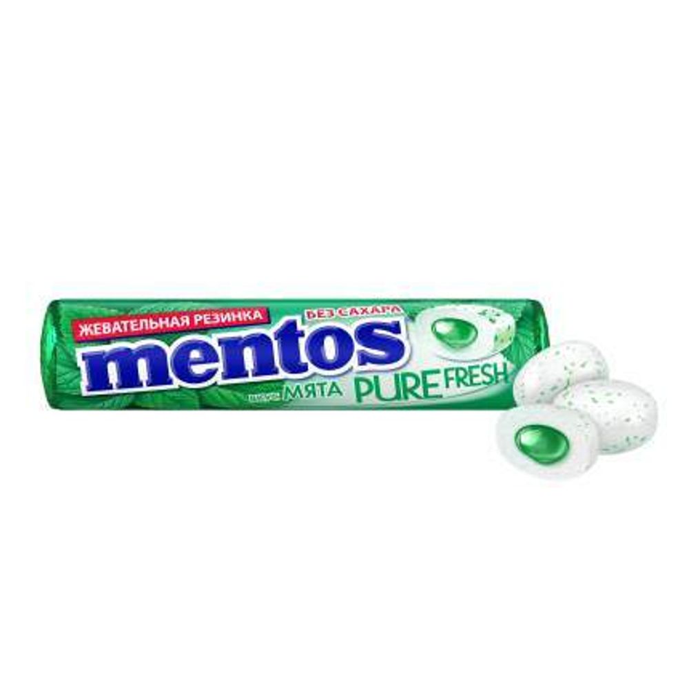 Жевательная резика MENTOS мята 15,5 г