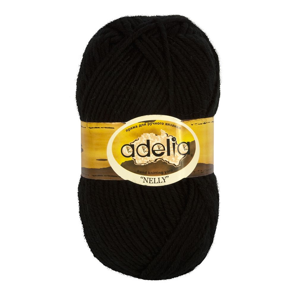 Пряжа Adelia Nelly / уп.5 мот. по 100г, 100м, 02 черный Пряжа Adelia Nelly / уп.5 мот. по 100г, 100м, 02 черный