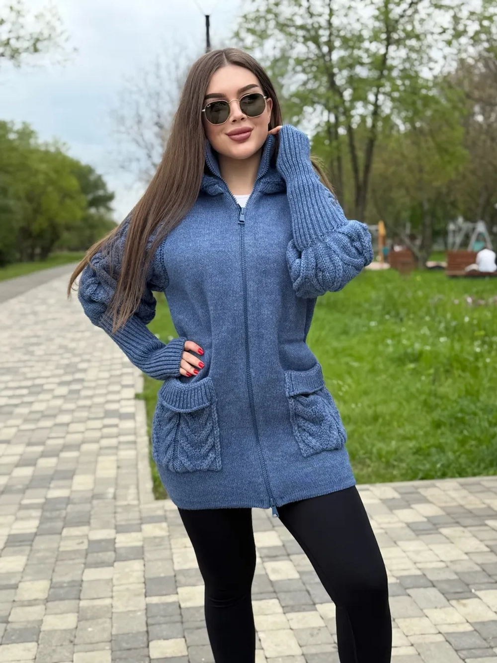 Кардиган куртка анорак вязаный