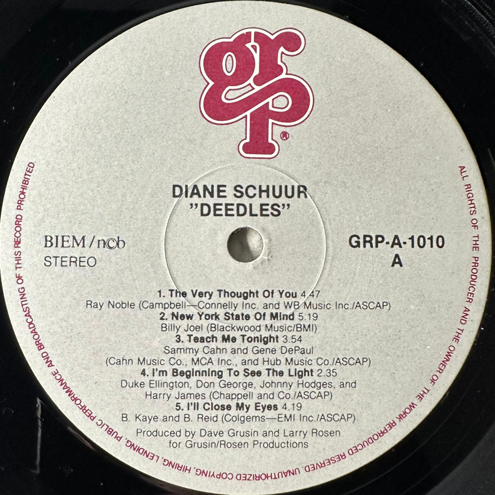 Diane Schuur ‎– Deedles (Скандинавия 1984г.)