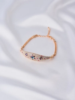 Браслет Звездное небо с фиолетовыми кристаллами Swarovski