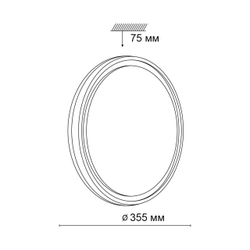 3044/CL PALE SN 028 Светильник пластик/белый/коричневый LED 30Вт 4000К D355 IP43 NAVIL