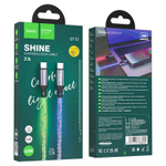 Usb Кабель-зарядка Type-C на Type-C Hoco U112 3A 60W 1м в тканевой оплетке серый